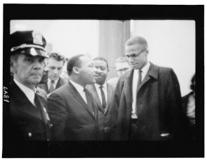 Martin Luther King and Malcolm X together in 1964.