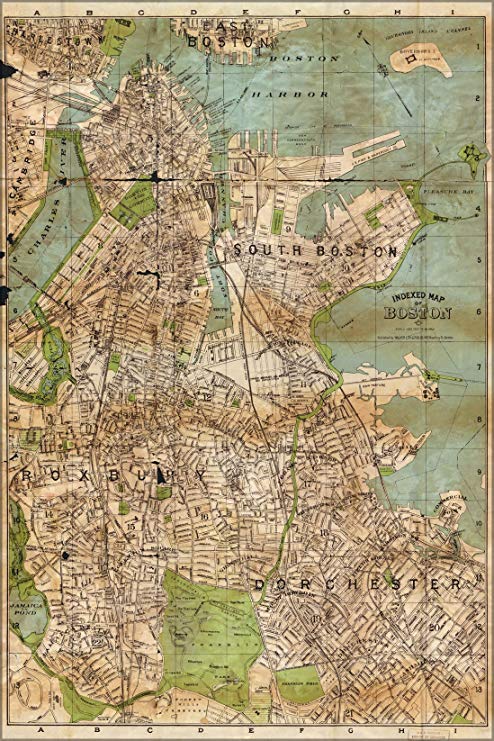 map of boston 1900