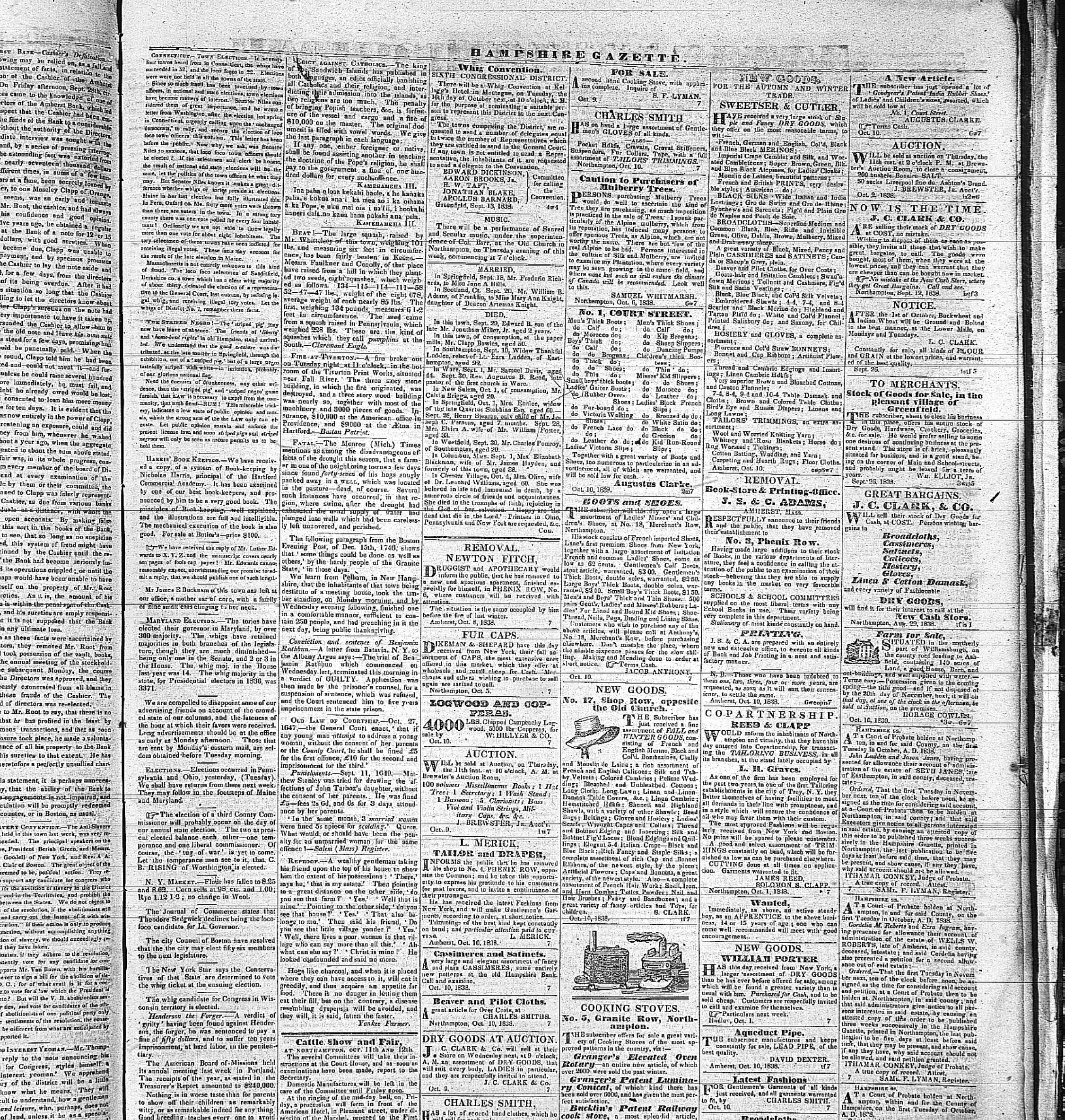 Hampshire Gazette, Oct. 10, 1838