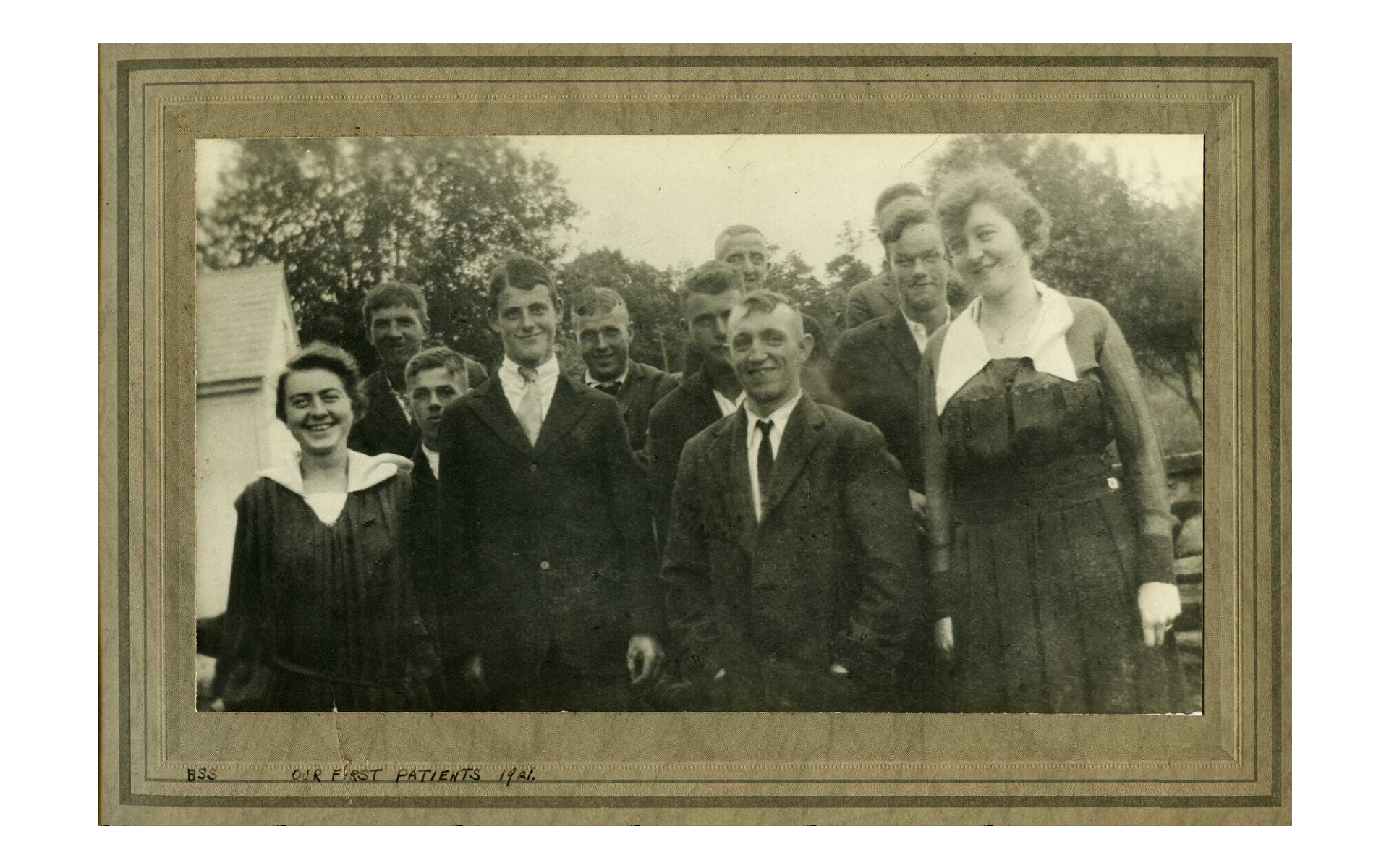 The first group of "patients" assigned to what was called the Belchertown State School for the Feeble-Minded. c. 1921.