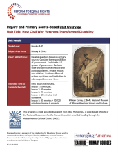 The cover of the Grades 8-10 Unit Overview: How Civil War Veterans Transformed Disability